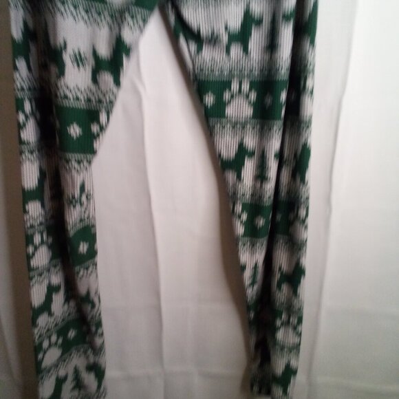 Lularoe Leggings Women Tall Curvy Plus Christmas Dogs Scottie Green White - Picture 12 of 13
